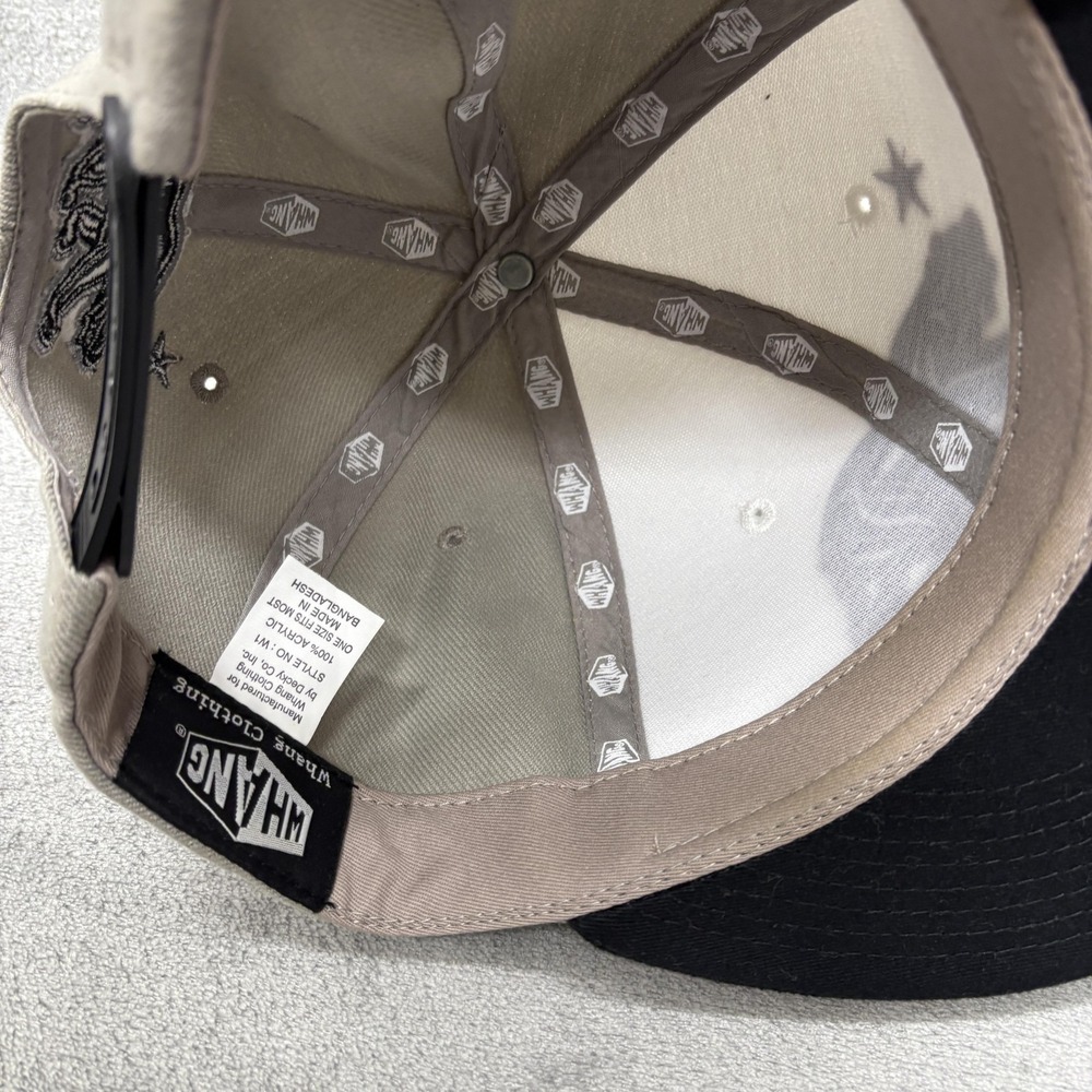 California Republic Hat Cap Snap Back Black White Gray Embroidered Bear Mens - Picture 11 of 11